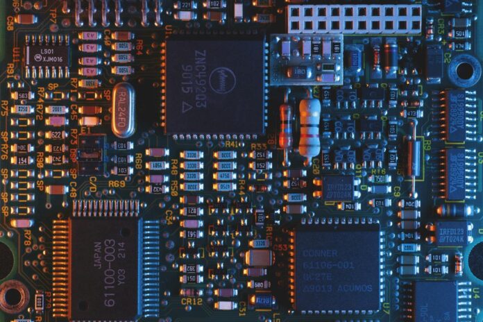 blue circuit board